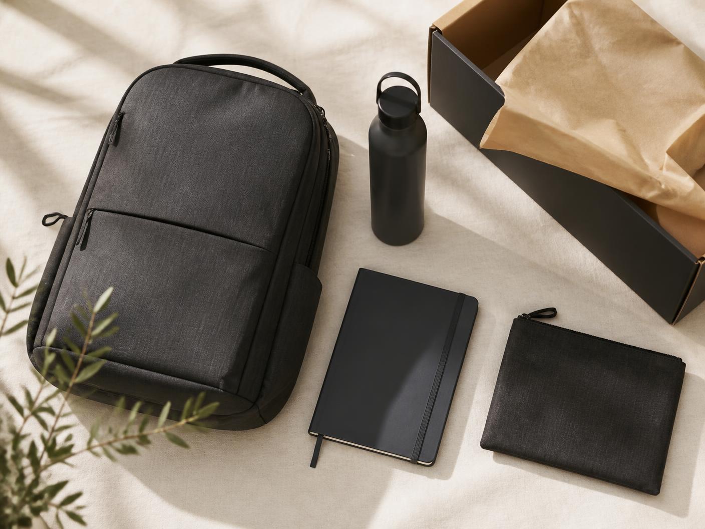 Corporate Employee Kit — Executive Laptop Backpack produced for National technology firm